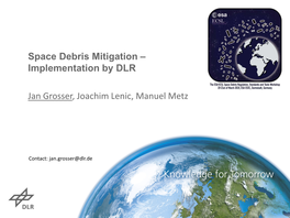 Space Debris Mitigation – Implementation by DLR Jan