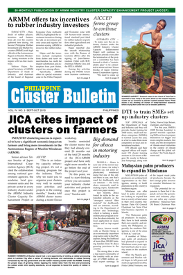 JICA Cites Impact of Clusters on Farmers