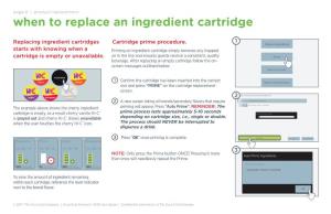 When to Replace an Ingredient Cartridge