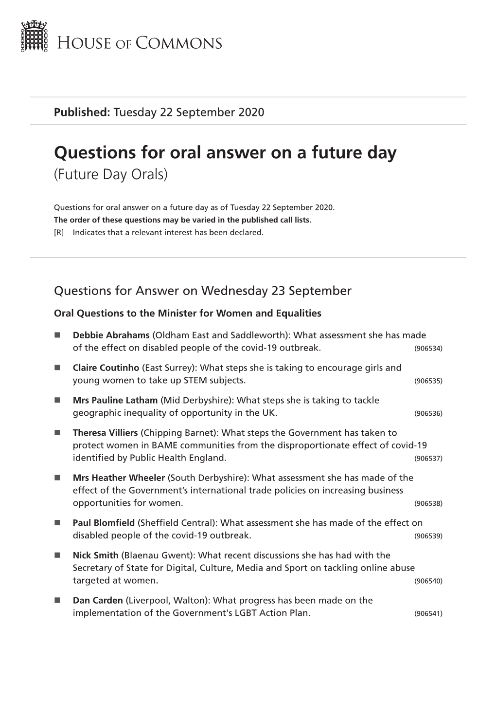 View Future Day Orals PDF File 0.11 MB