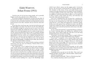 Edith Wharton. Ethan Frome
