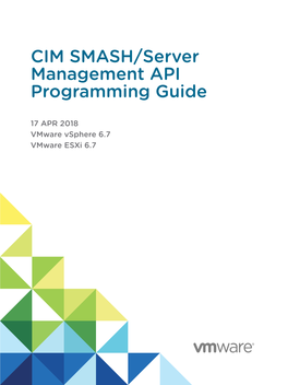 CIM SMASH/Server Management API Programming Guide