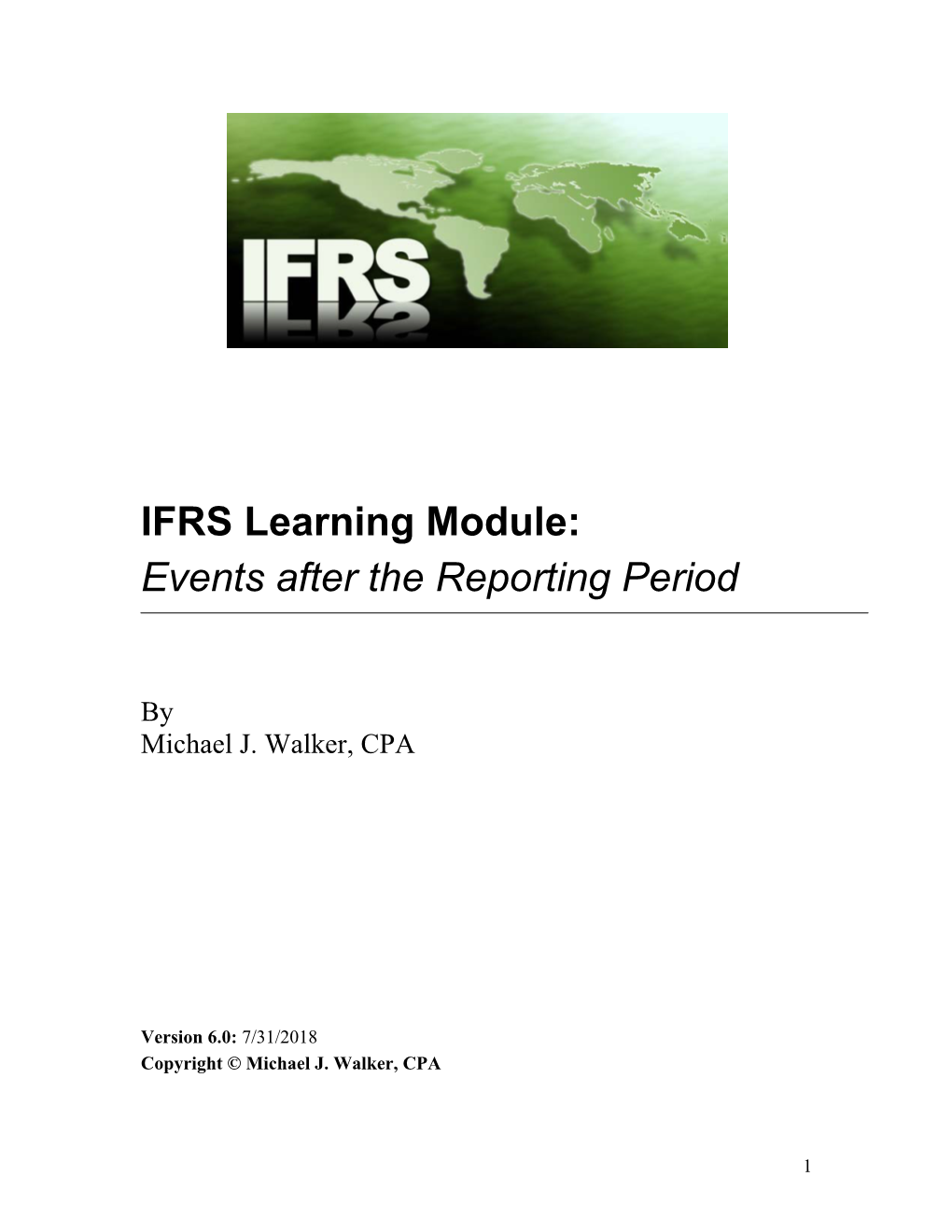 IFRS Learning Module: Events After the Reporting Period