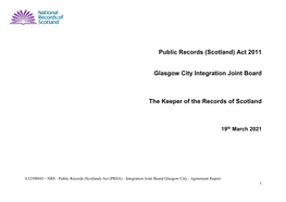 Glasgow City Integration Joint Board Assessment Report