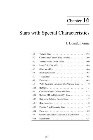 Stars with Special Characteristics