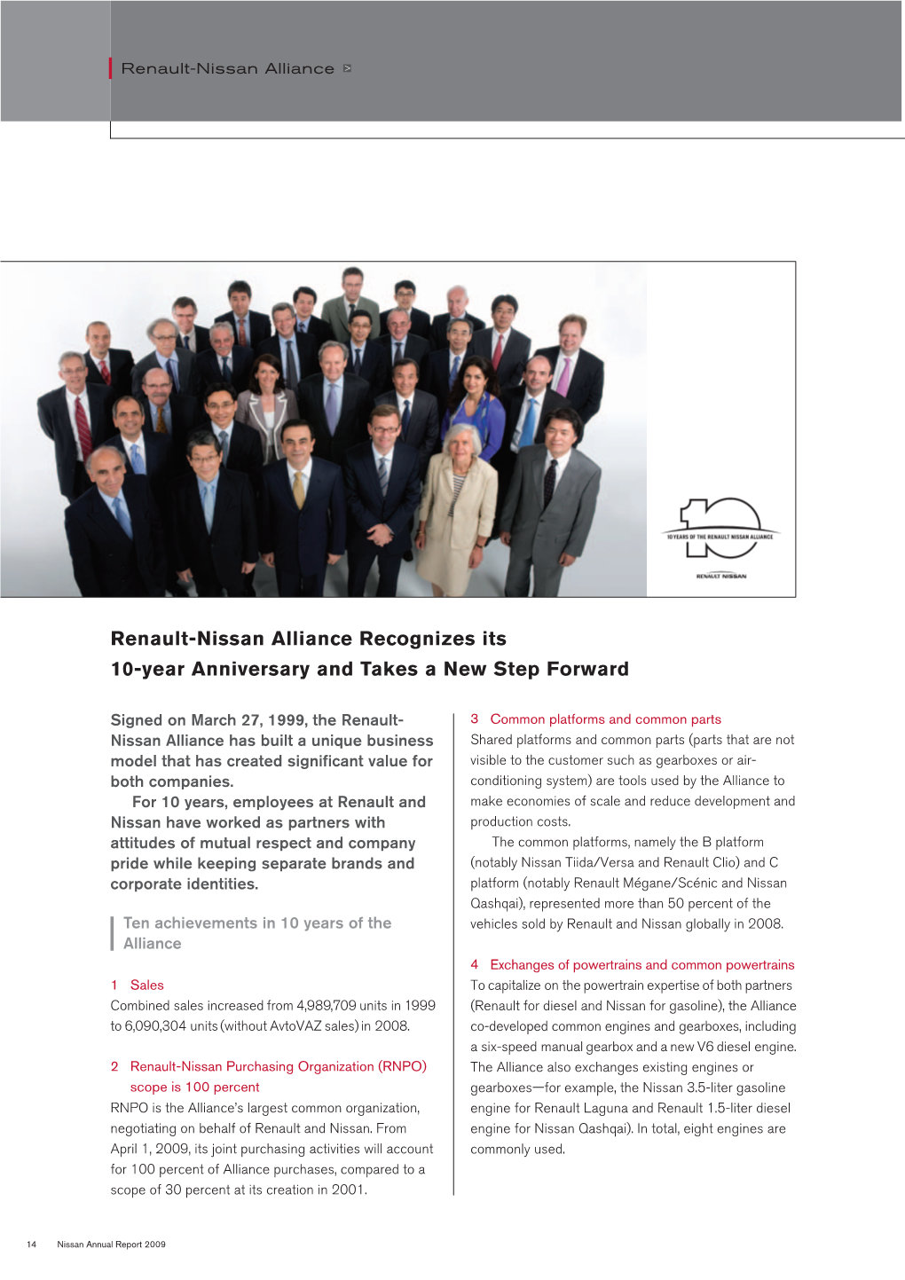 Annual Report 2009 Renault-Nissan Alliance