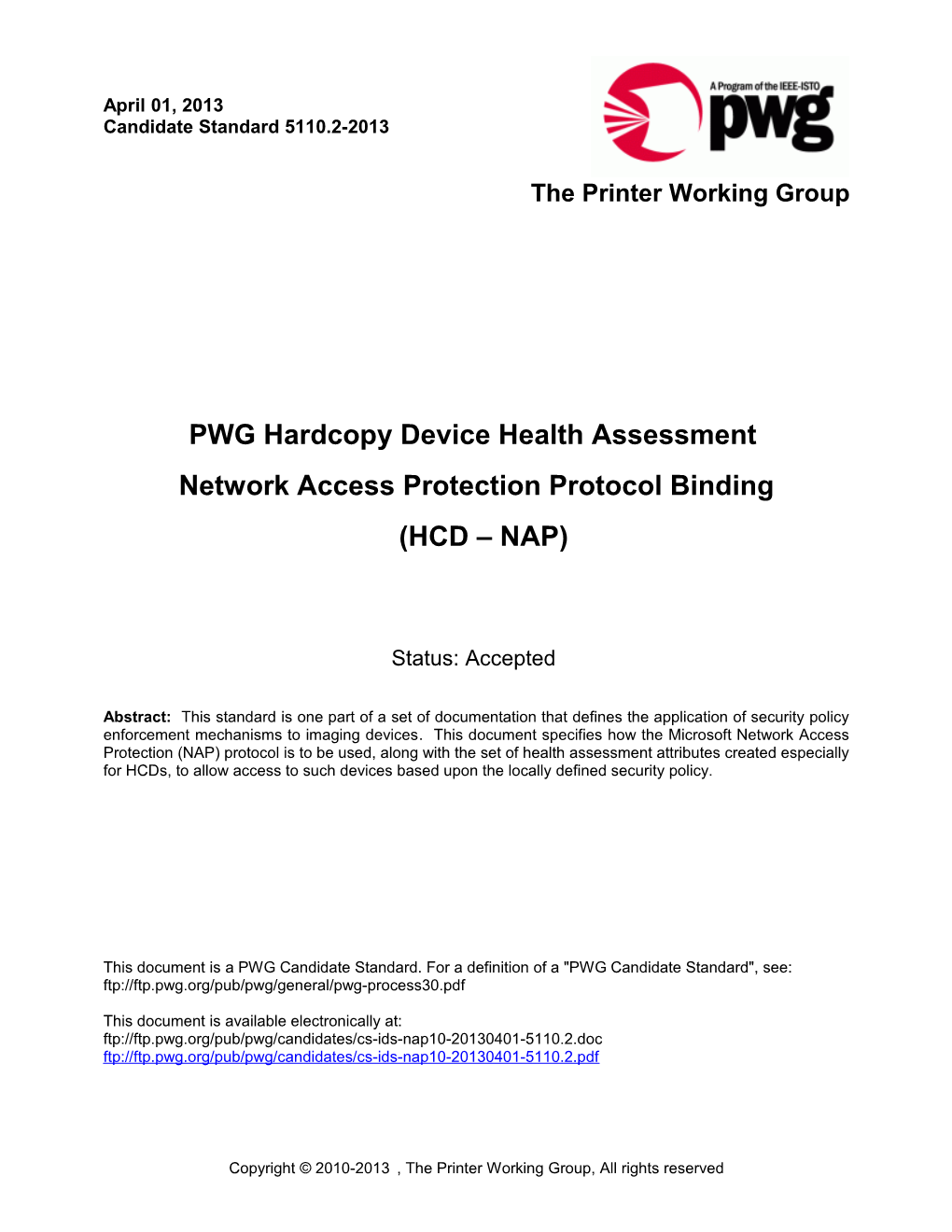 Hardcopy Device Health Assessment Network Access Protection Protocol Binding