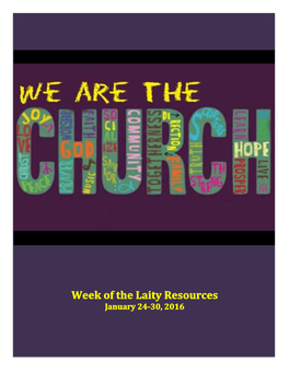 2016 Laity Week – We Are the Church