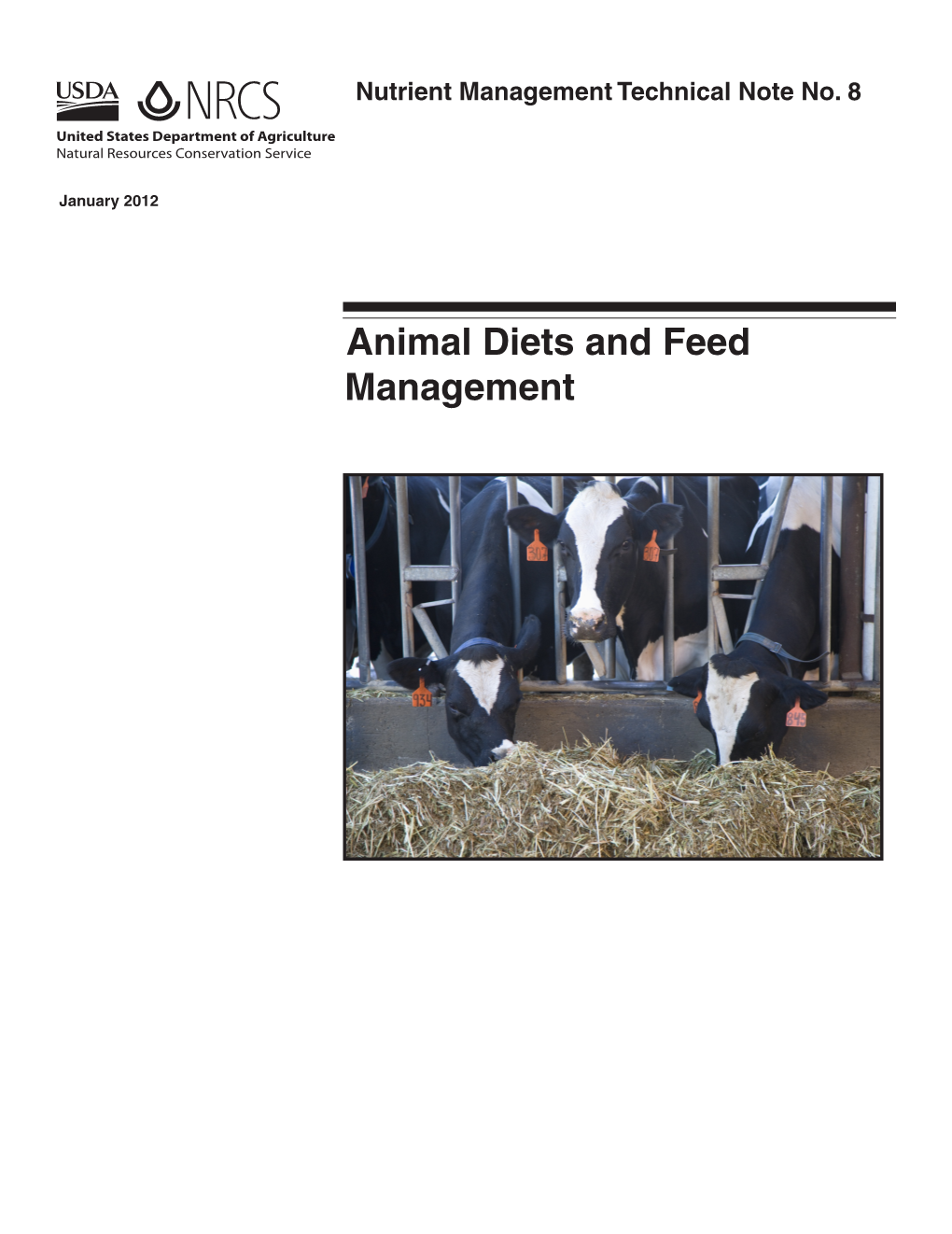 Animal Diets and Feed Management January 2012