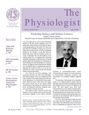 The Physiologist Also Receive Abstracts of the Conferences of the Tsien and Reuter Elected American Physiological Society