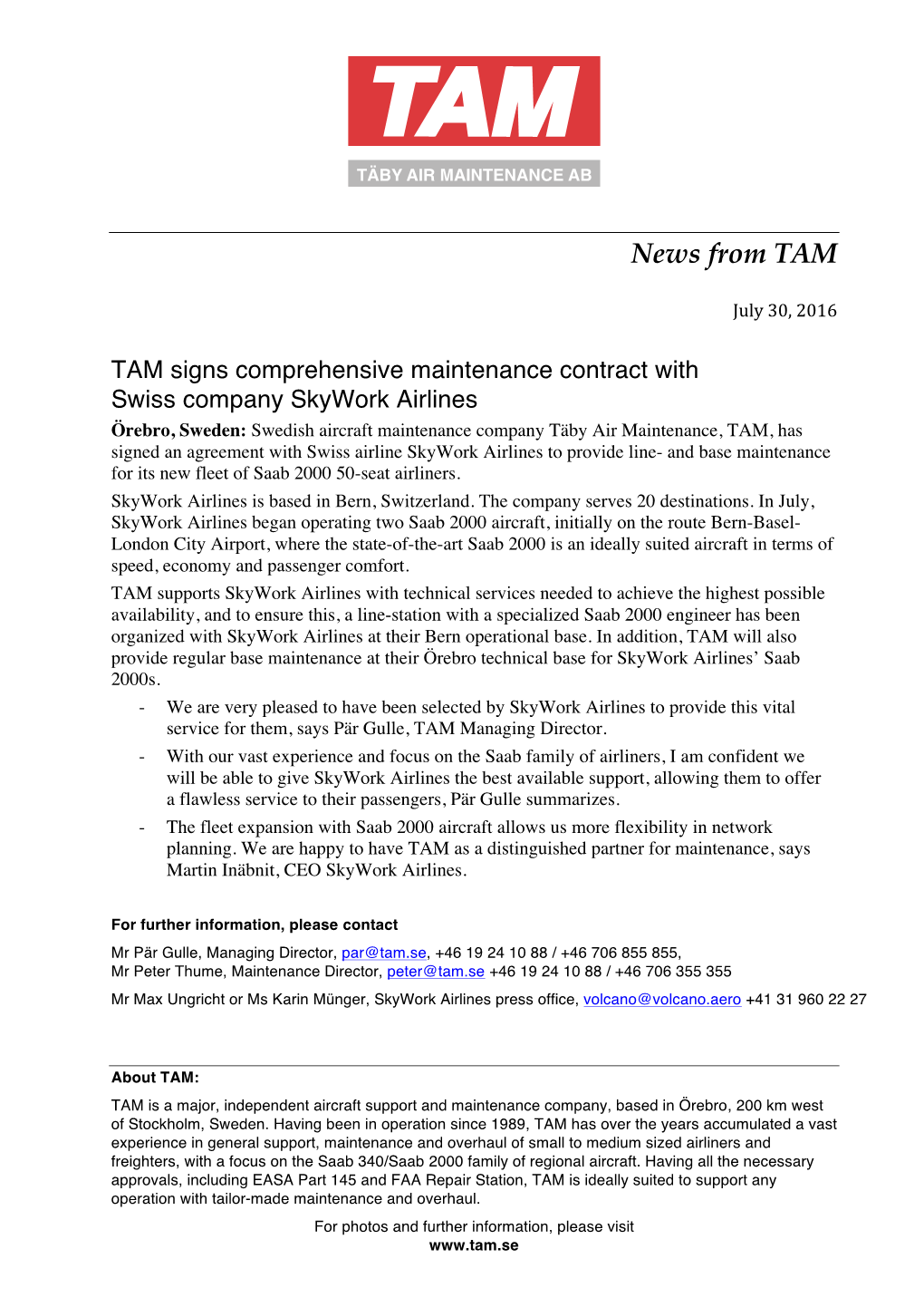 TAM – Skyworks Press Release