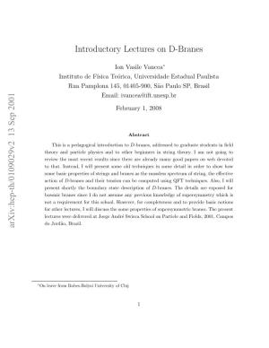 Introductory Lectures on D-Branes