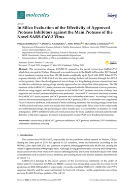 In Silico Evaluation of the Effectivity of Approved Protease Inhibitors
