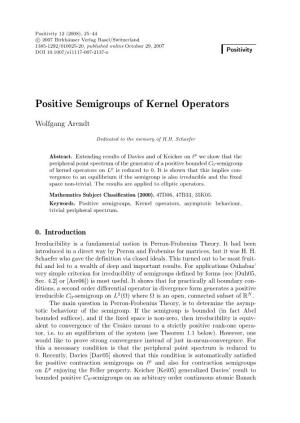 Positive Semigroups of Kernel Operators