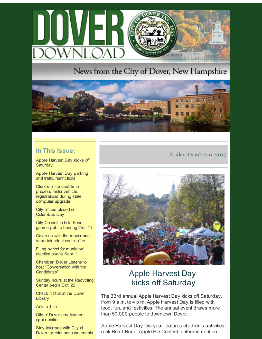 Apple Harvest Day Kicks Off Saturday