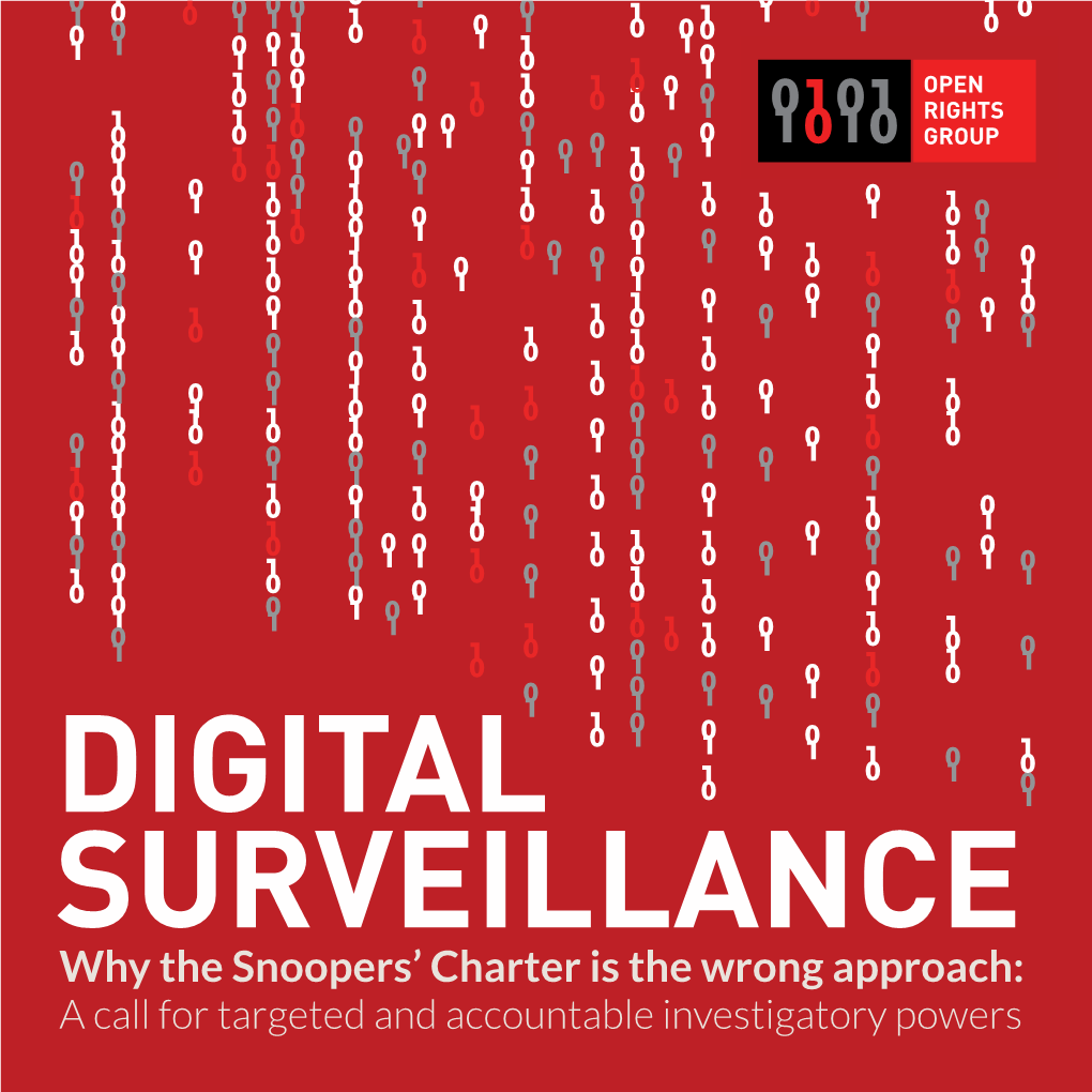 Why the Snoopers' Charter Is the Wrong Approach