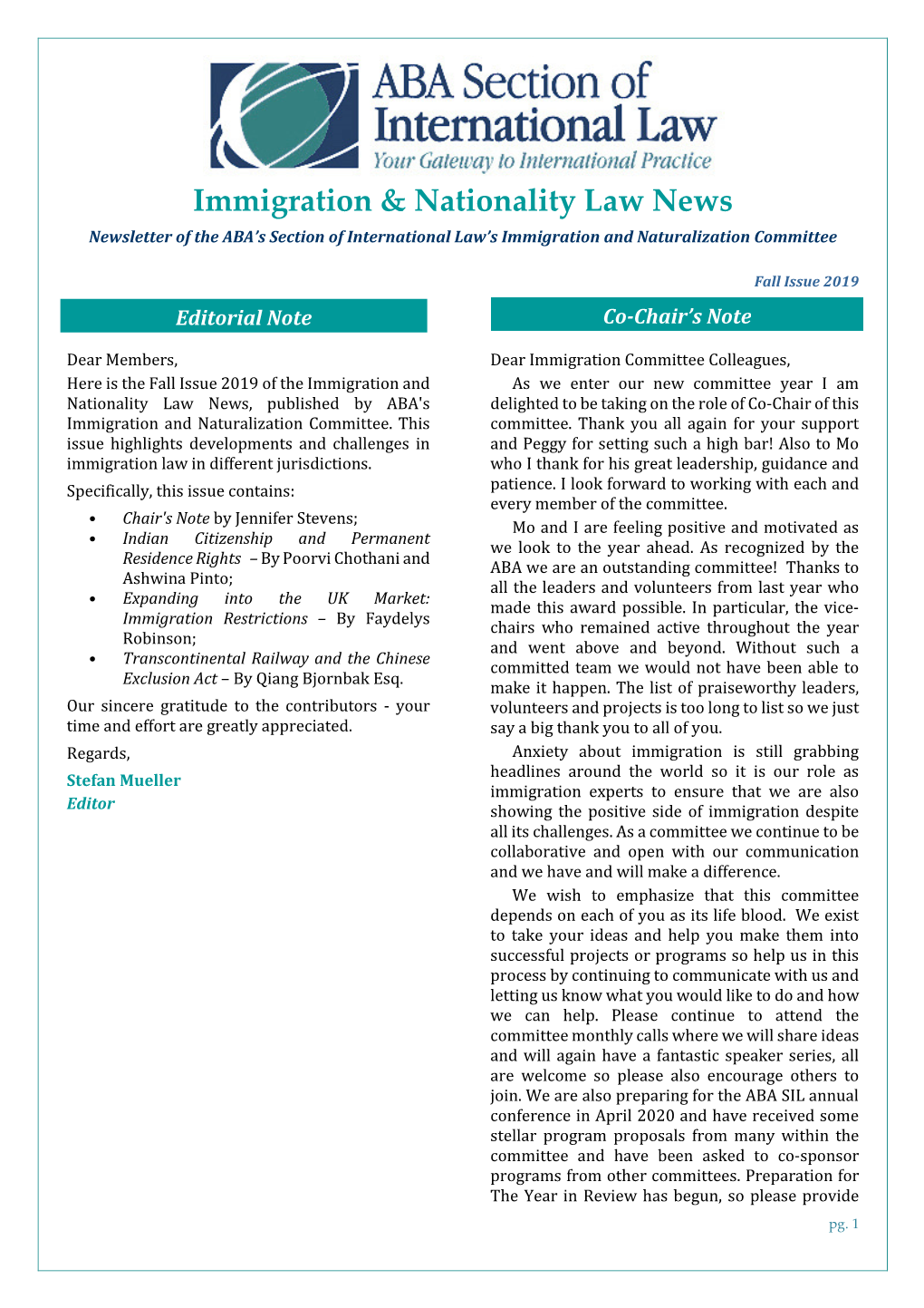 Immigration & Nationality Law News