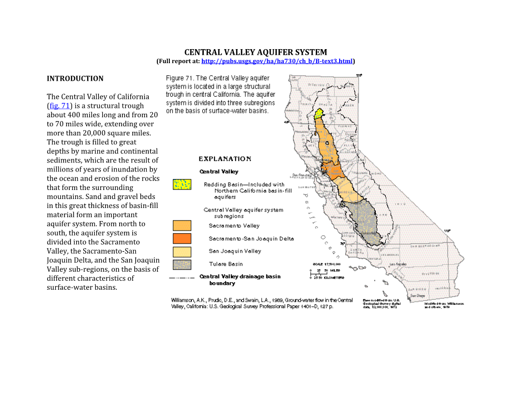 CENTRAL VALLEY AQUIFER SYSTEM (Full Report At