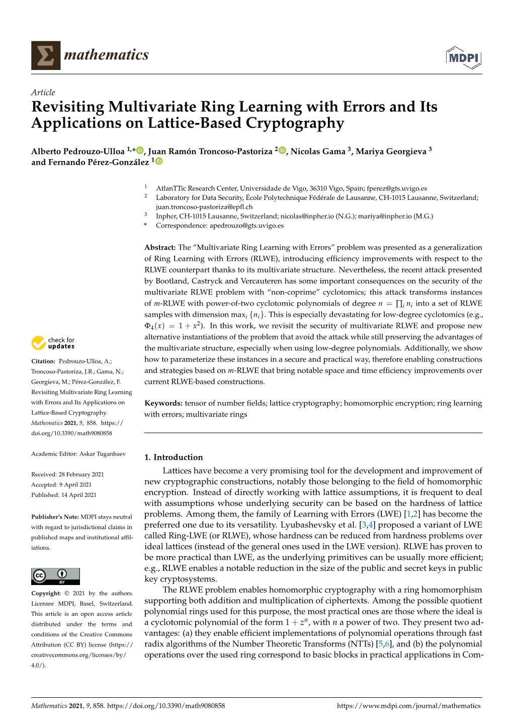 Revisiting Multivariate Ring Learning with Errors and Its Applications on Lattice-Based Cryptography