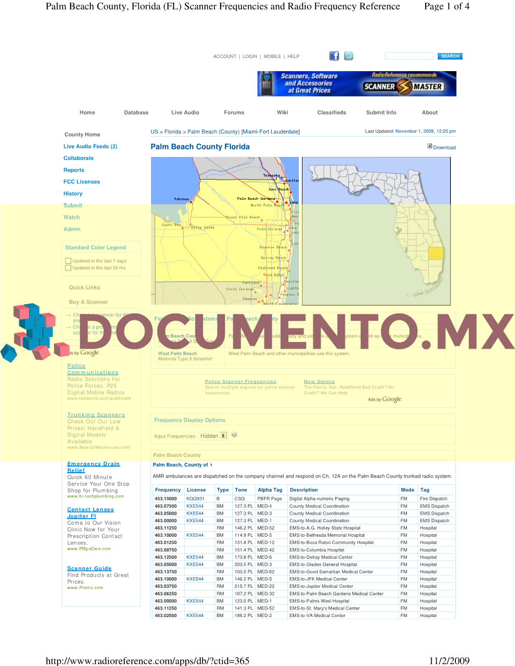 Page 1 of 4 Palm Beach County, Florida (FL) Scanner Frequencies