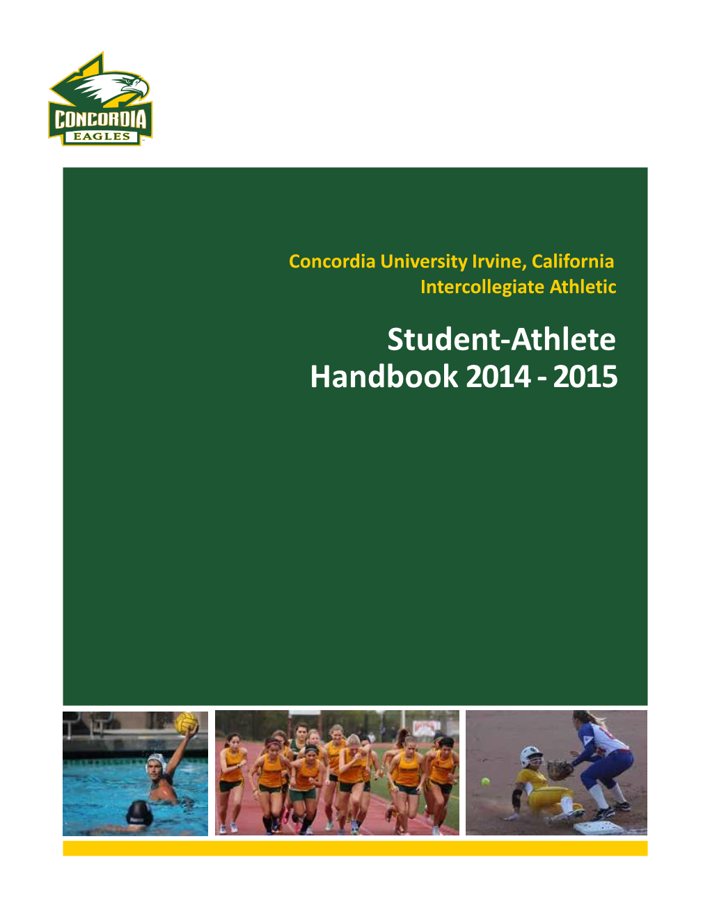 Student-Athlete Handbook 2014 - 2015