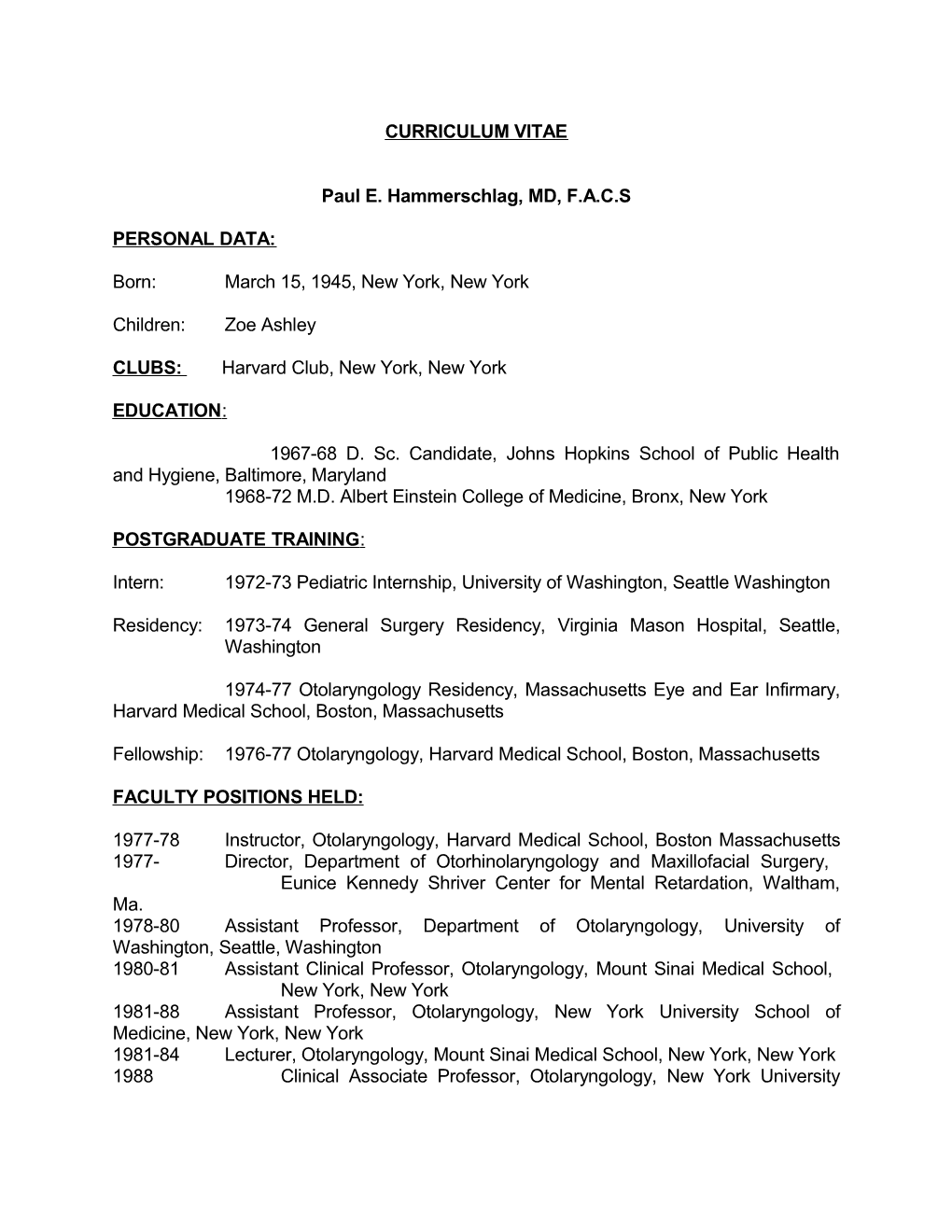 Curriculum Vitae s407