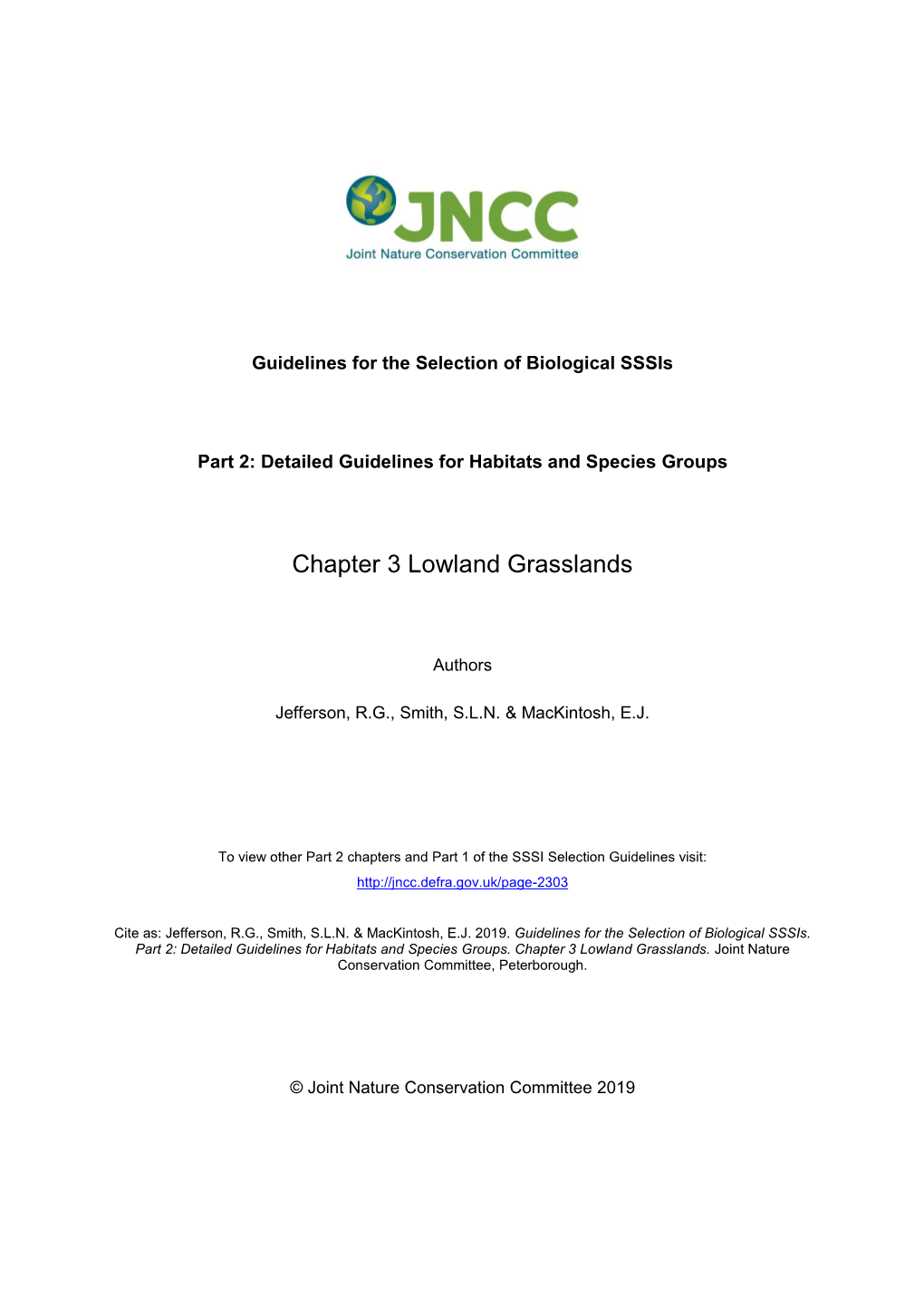 Chapter 3 Lowland Grasslands