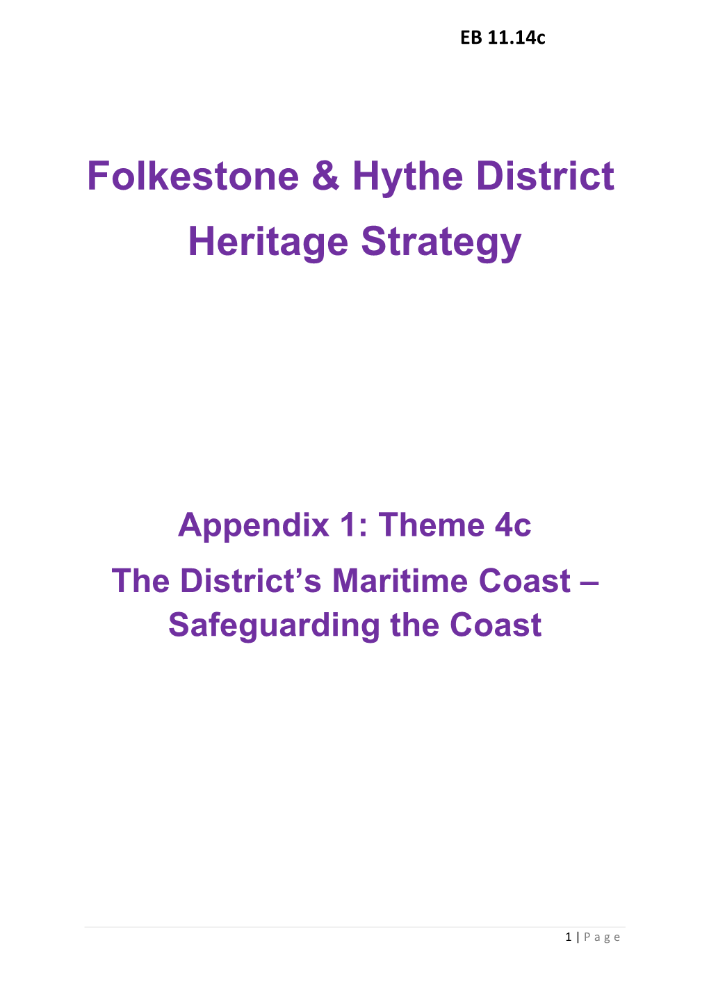 Folkestone & Hythe District Heritage Strategy