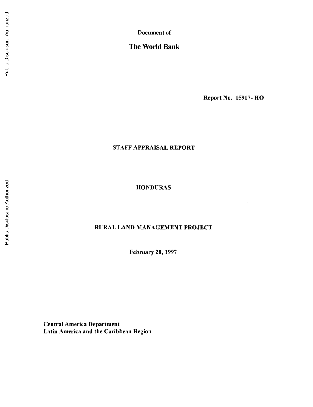 World Bank Document