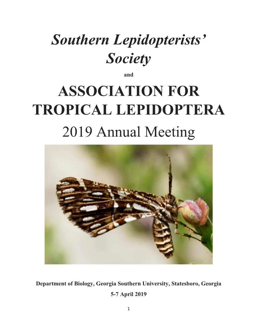 Southern Lepidopterists' Society