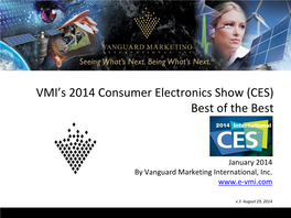 VMI's 2014 Consumer Electronics Show (CES) Best of the Best