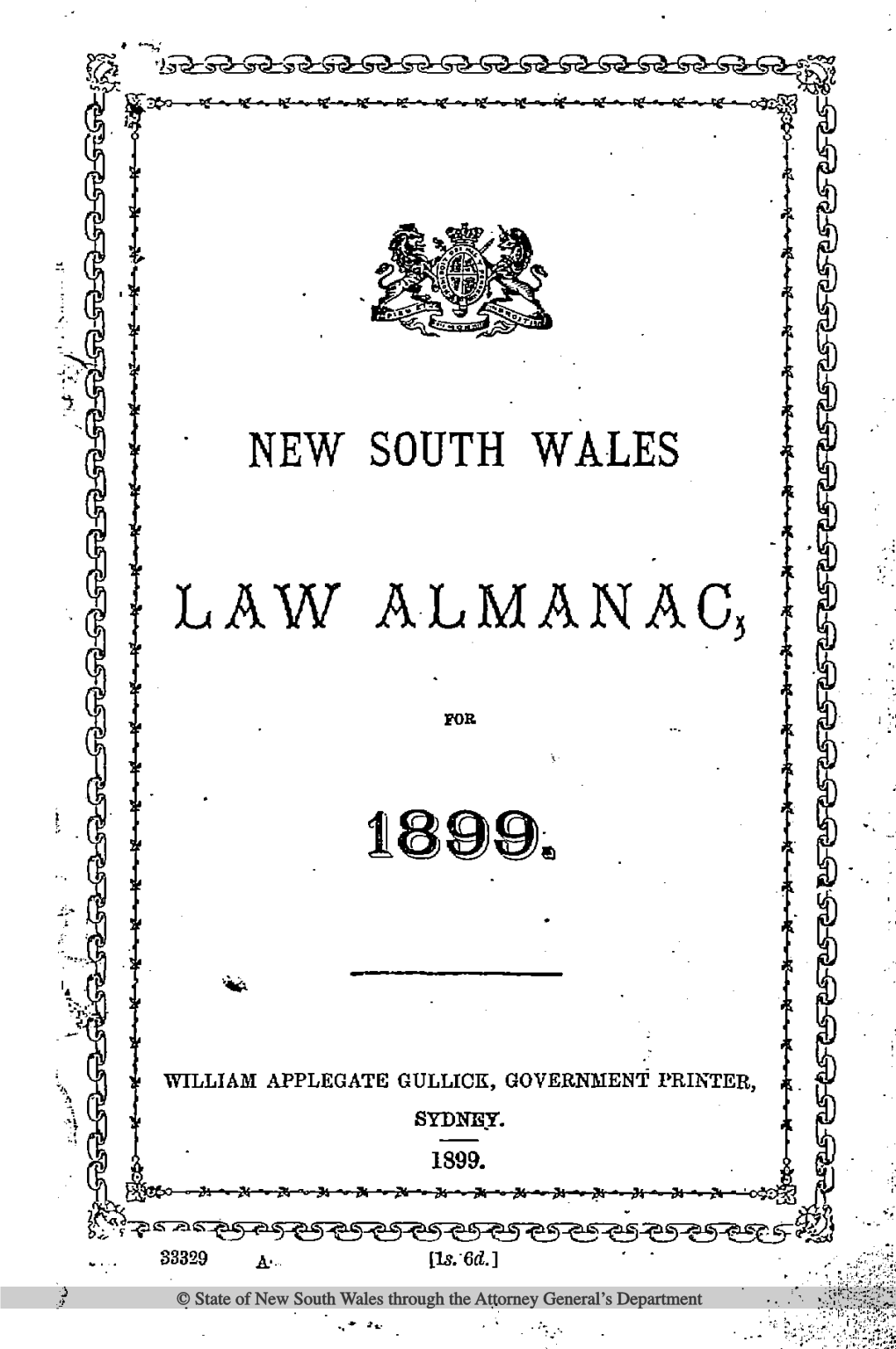 Law Almanac, 1899