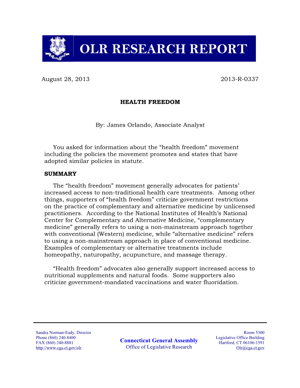 Olr Research Report