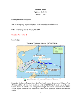 Impact of Typhoon Nock-Ten on Southern Philippines