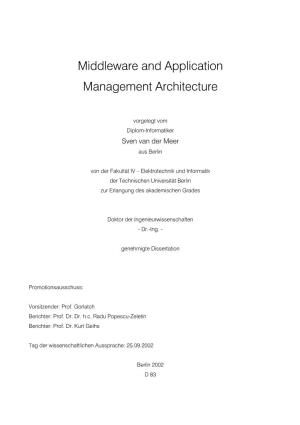Middleware and Application Management Architecture