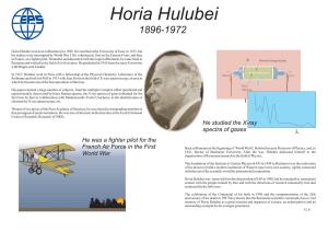 Horia Hulubei 1896-1972
