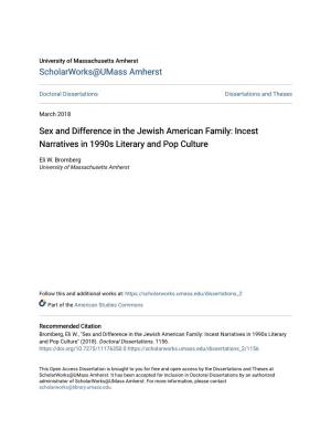Sex and Difference in the Jewish American Family: Incest Narratives in 1990S Literary and Pop Culture