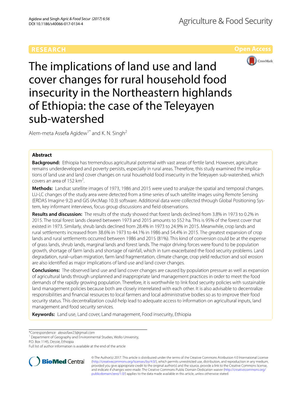 The Implications of Land Use and Land Cover Changes for Rural Household