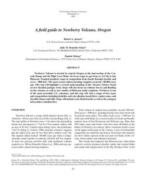 Jensen Et Al., 2009, Field Guide to Newberry Volcano