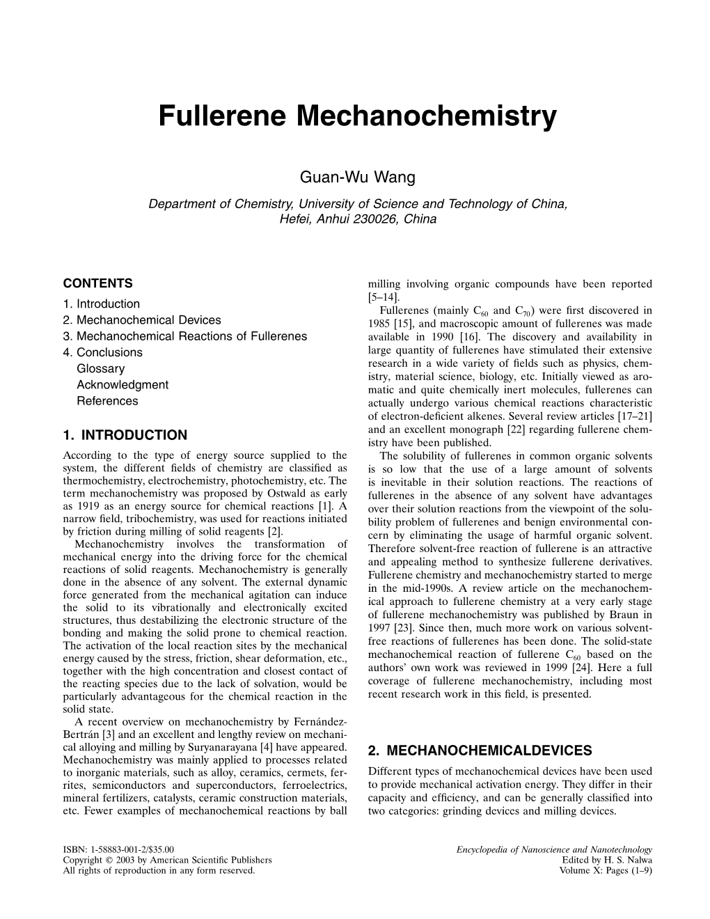 Fullerene Mechanochemistry