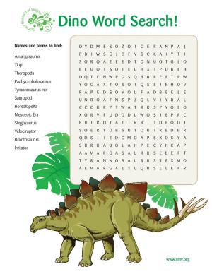 Dino Word Search!