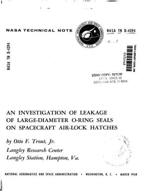 An Investigation of Leakage of Large-Diameter O-Ring Seals on Spacecraft Airlock Hatches