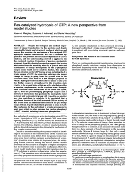 Review Ras-Catalyzed Hydrolysis of GTP: a New Perspective from Model