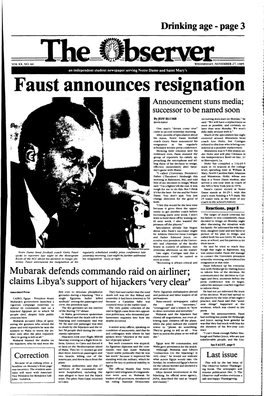 Faust Announces Resignation Announcement Stuns Media; Successor to Be Named Soon