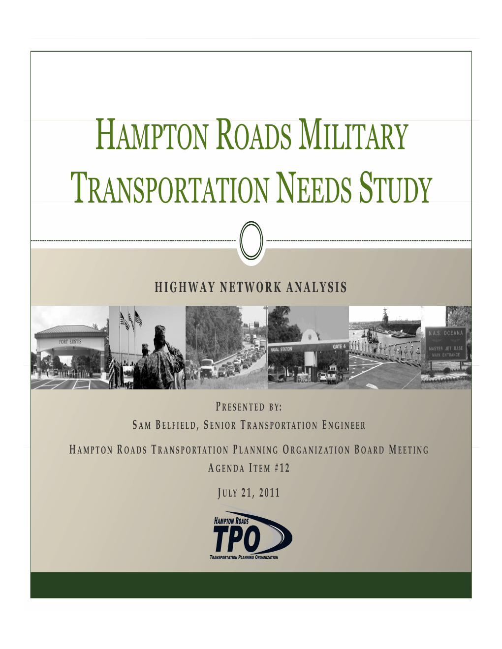 Hampton Roads Military Transportation Needs Study