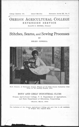 Stitches, Seams, and Sewing Processes BY