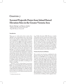 Chapter 7 Serrated Projectile Points from Inland Raised Elevation Sites