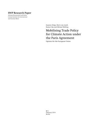 Mobilising Trade Policy for Climate Action Under the Paris Agreement Options for the European Union