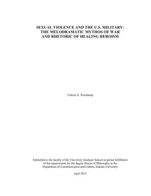 Sexual Violence and the Us Military: the Melodramatic Mythos of War