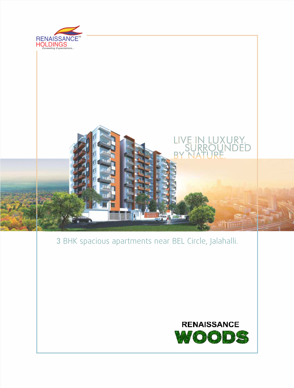 3 BHK Spacious Apartments Near BEL Circle, Jalahalli. Living in Woods